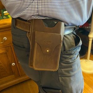 - SUOHU Leather pouch for Business cards small tools small cell phone